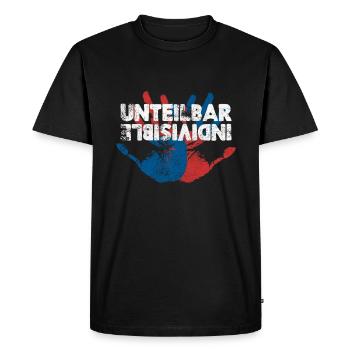 #Unteilbar Shirt Solidarity instead of exclusion - Men's Premium Organic T-Shirt - black - Front - Nico (187cm)