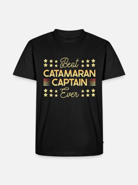 Catamaran Sailing Sailor Best Catamaran Captain - Men's Premium Organic T-Shirt - black