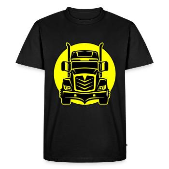 Trucker Truck Driver - Men's Premium Organic T-Shirt - black - Front - Nico (187cm)