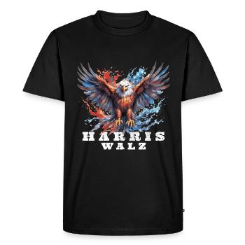 Kamala Harris & Tim Walz 2024 Classic T-Shirt - Men's Premium Organic T-Shirt - black - Front - Nico (187cm)