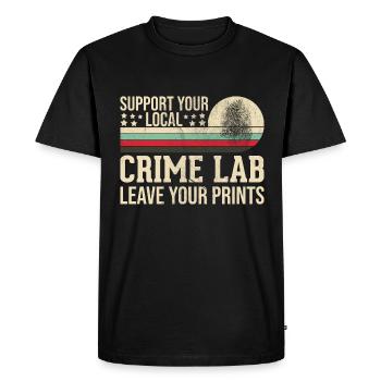 Forensic Technician Crime Scene Investigator Forensic Sentence - Men's Premium Organic T-Shirt - black - Front - Nico (187cm)