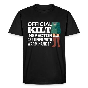 Kilt écossais disant jupe écossaise Écosse - T-shirt Premium bio Homme - noir - Devant - Nico (187cm)