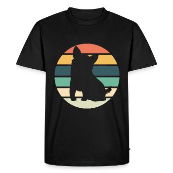 Corgi - T-shirt Premium bio Homme - noir - Devant - Nico (187cm)