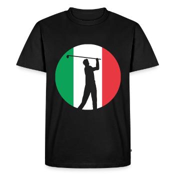 Italie Italie Italien Drapeau italien - T-shirt Premium bio Homme - noir - Devant - Nico (187cm)