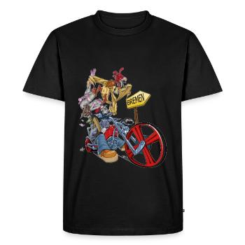 Bremer Stadtmusikanten - Männer Premium Bio T-Shirt - Schwarz - Vorne - Nico (187cm)