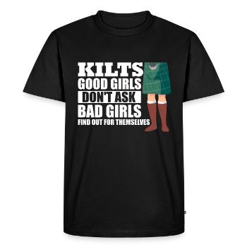 Kilt écossais disant jupe écossaise Écosse - T-shirt Premium bio Homme - noir - Devant - Nico (187cm)