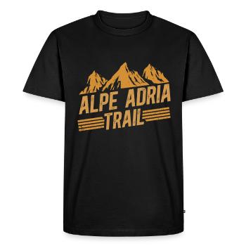 Traversée des Alpes Alpe Adria Trail Ferwanderweg - T-shirt Premium bio Homme - noir - Devant - Nico (187cm)