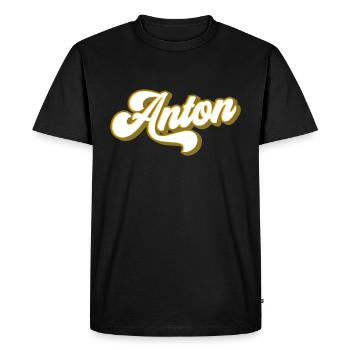 Anton | Colors changeable - Men's Premium Organic T-Shirt - black - Front - Nico (187cm)