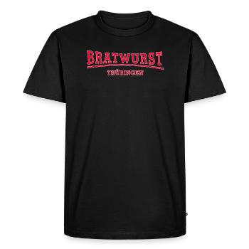 Thüringer Bratwurst selber machen Bratwurstrezepte - Männer Premium Bio T-Shirt - Schwarz - Vorne - Nico (187cm)