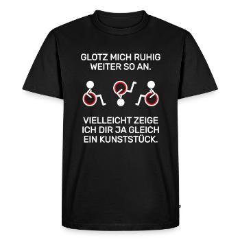 Rollstuhlfahrer Spruch Inklusion Rollifahrer - Männer Premium Bio T-Shirt - Schwarz - Vorne - Nico (187cm)