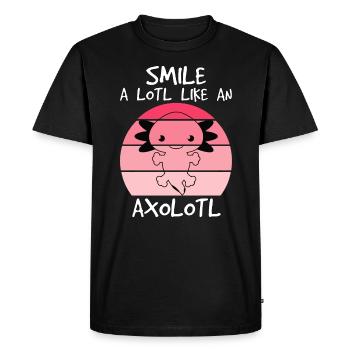 Rire beaucoup comme acheter un triton salamandre axolotl - T-shirt Premium bio Homme - noir - Devant - Nico (187cm)