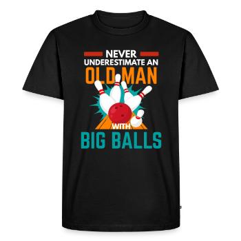 Bowling Sort jeu de mot boule de bowling bowling - T-shirt Premium bio Homme - noir - Devant - Nico (187cm)
