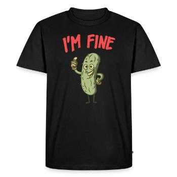 Beau cornichon - T-shirt Premium bio Homme - noir - Devant - Nico (187cm)