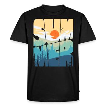 summer - T-shirt Premium bio Homme - noir - Devant - Nico (187cm)