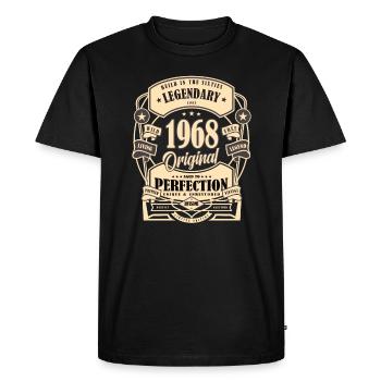 1968 Anniversaire Cadeau Mythe Légende Original - T-shirt Premium bio Homme - noir - Devant - Nico (187cm)