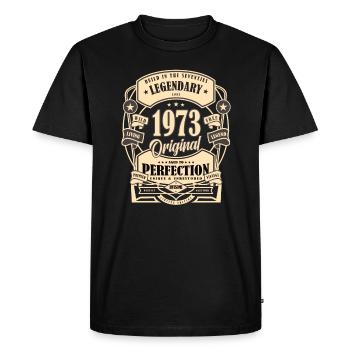 1973 Birthday Gift Myth Legend Original - Men's Premium Organic T-Shirt - black - Front - Nico (187cm)