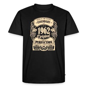 60th Birthday Gift Myth Legend Original - Men's Premium Organic T-Shirt - black - Front - Nico (187cm)