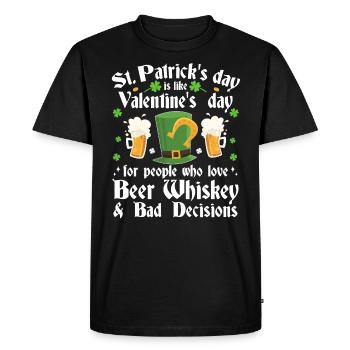 Drôle de la fête de la st patrick paddy saint patrick irlandais - T-shirt Premium bio Homme - noir - Devant - Nico (187cm)