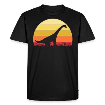 Archéologue Dino Brachiosaure Dinosaure - T-shirt Premium bio Homme - noir - Devant - Nico (187cm)