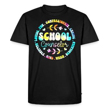 Conseil Scolaire Tie Dye Conseiller Scolaire - T-shirt Premium bio Homme - noir - Devant - Nico (187cm)