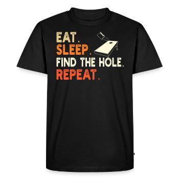 Humor Man Cornhole Player - Men's Premium Organic T-Shirt - black - Front - Nico (187cm)