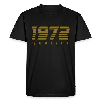 1972 quality | Color changeable - Men's Premium Organic T-Shirt - black - Front - Nico (187cm)