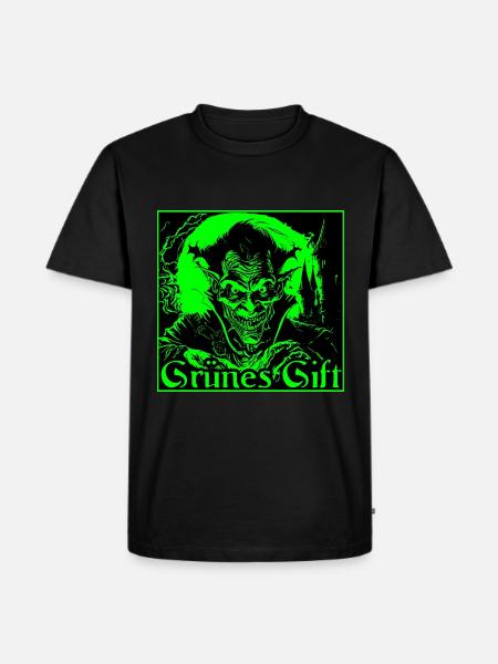 Dracula, grünes Gift - Männer Premium Bio T-Shirt - Schwarz
