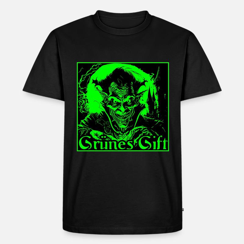 Dracula, grünes Gift - Männer Premium Bio T-Shirt - Schwarz