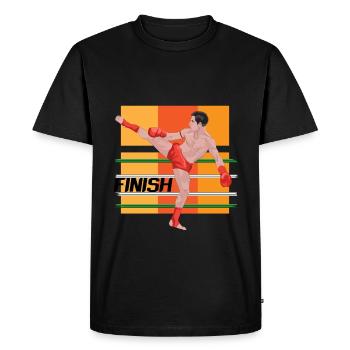 Karate Jiu-Jitsu Taekwondo Kickboxing Muay Thai - Men's Premium Organic T-Shirt - black - Front - Nico (187cm)