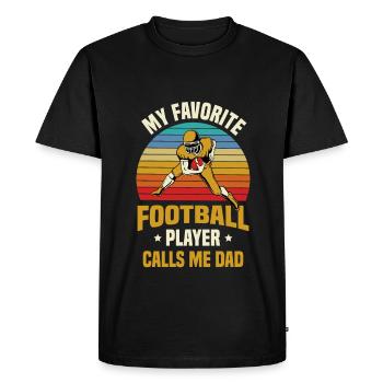 Joueur de football américain Sports American Football - T-shirt Premium bio Homme - noir - Devant - Nico (187cm)