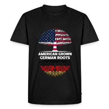 Racines allemandes cultivées aux États-Unis Allemagne - T-shirt Premium bio Homme - noir - Devant - Nico (187cm)