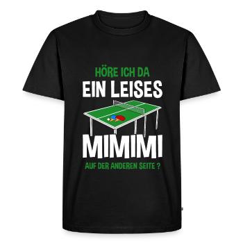 Tischtennisschläger Ping Pong Tischtennis - Männer Premium Bio T-Shirt - Schwarz - Vorne - Nico (187cm)