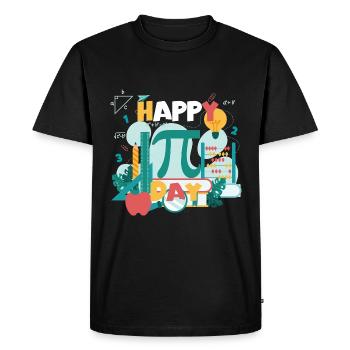 Happy Pi Day Mathématiques Professeur Paresseux - T-shirt Premium bio Homme - noir - Devant - Nico (187cm)