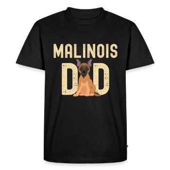 Malinois Belge Papa Père Amant - T-shirt Premium bio Homme - noir - Devant - Nico (187cm)