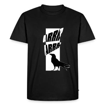 Chemise comique Crowing Raven in the Darkness - T-shirt Premium bio Homme - noir - Devant - Nico (187cm)