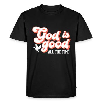 Dieu est Bon Église Foi Christianisme Saint - T-shirt Premium bio Homme - noir - Devant - Nico (187cm)