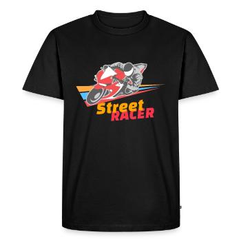 Street Racer design - Men's Premium Organic T-Shirt - black - Front - Nico (187cm)