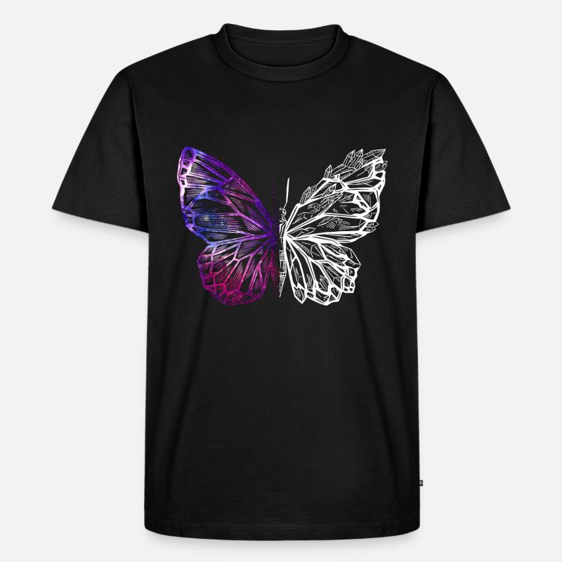 Schmetterling Butterfly - Männer Premium Bio T-Shirt - Schwarz