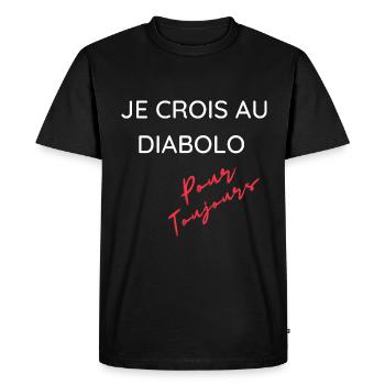 Cadeau humour diabolo cirque passion drôle - T-shirt Premium bio Homme - noir - Devant - Nico (187cm)
