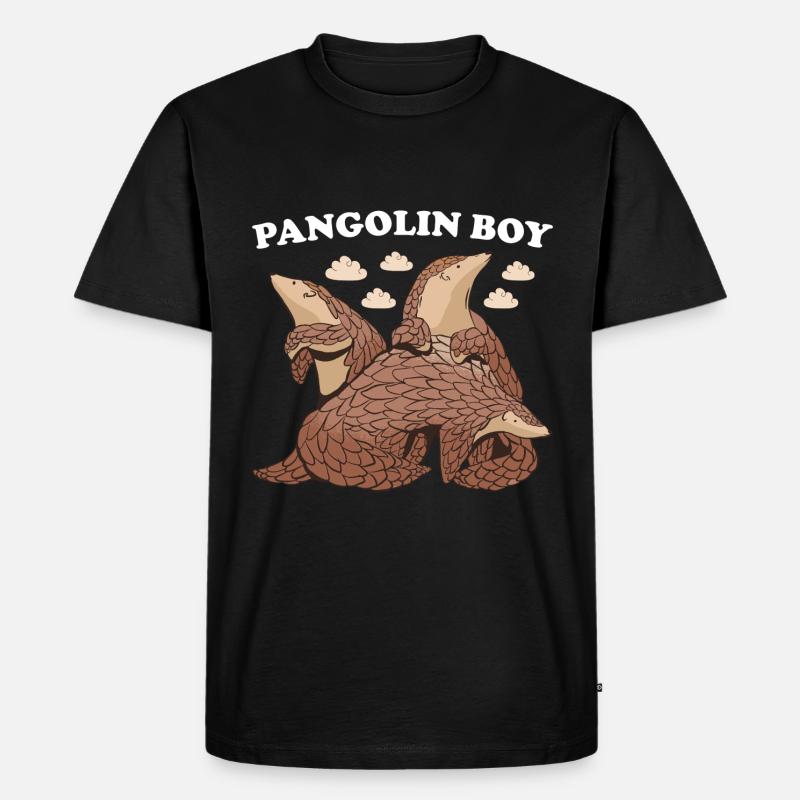 Pangolin Boy - Männer Premium Bio T-Shirt - Schwarz