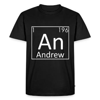 Andrew nom chimie éléments hommes noms - T-shirt Premium bio Homme - noir - Devant - Nico (187cm)