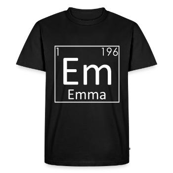 Emma Name Chemistry Elements Women Names - Men's Premium Organic T-Shirt - black - Front - Nico (187cm)