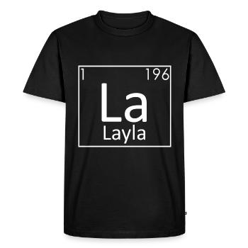 Layla Name Chemistry Elements Women Names - Men's Premium Organic T-Shirt - black - Front - Nico (187cm)