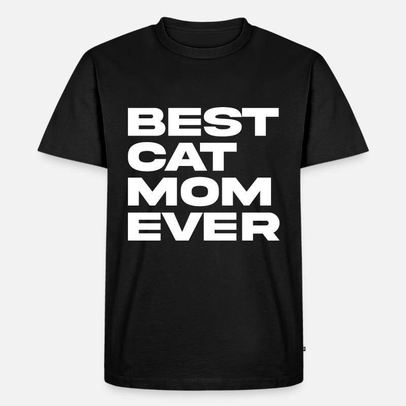 Beste Katzenmutter aller Zeiten - Männer Premium Bio T-Shirt - Schwarz