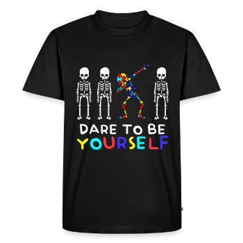 Osez être vous-même Conscience de la journée autistique - T-shirt Premium bio Homme - noir - Devant - Nico (187cm)