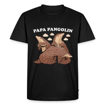 Papa Pangolin - T-shirt Premium bio Homme - noir - Devant - Nico (187cm)