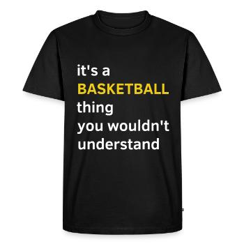 Gift basketball basketball funny sport passion - Men's Premium Organic T-Shirt - black - Front - Nico (187cm)