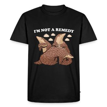 I'm Not A Remedy Pangolin - Men's Premium Organic T-Shirt - black - Front - Nico (187cm)