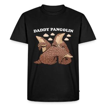 Papa Pangolin - T-shirt Premium bio Homme - noir - Devant - Nico (187cm)