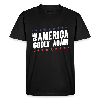 Make America Godly Again Love God's Faith - Men's Premium Organic T-Shirt - black - Front - Nico (187cm)